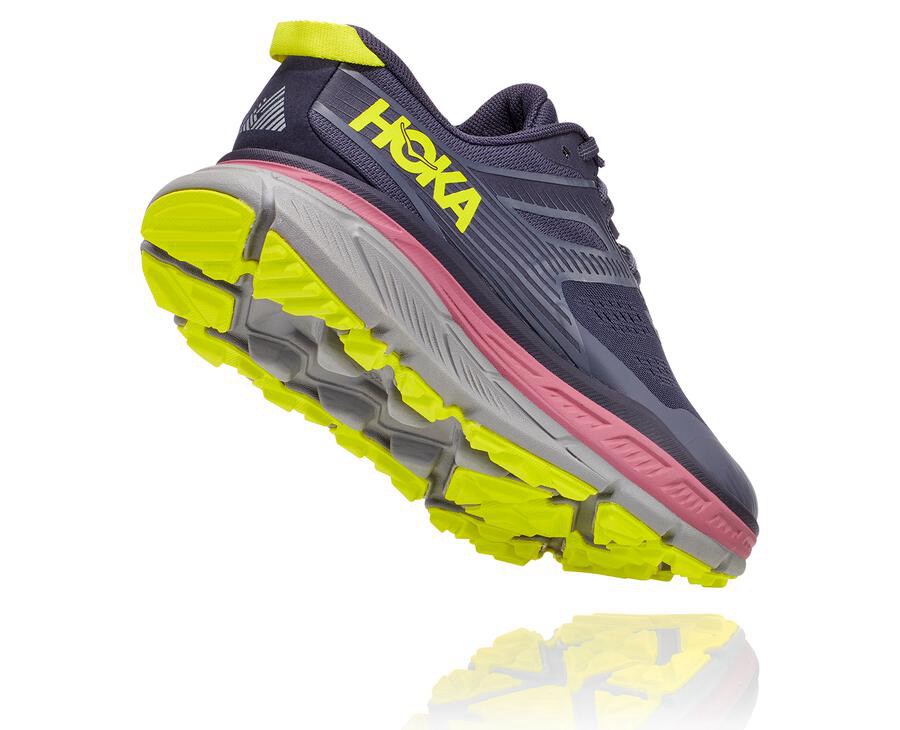 Trail Shoes Womens - Hoka One One Stinson Atr 6 - Navy - DOXNZIG-26